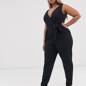 Black tie jumpsuit